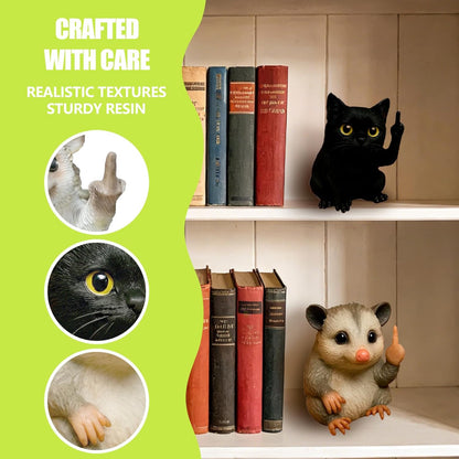 Fun Mini Middle Finger Animal Statue