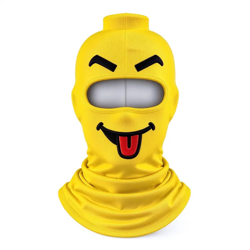 🎁Funny Smiley Face Ski Mask – Lightweight Knit Winter Balaclava for Skiing & Snowboarding