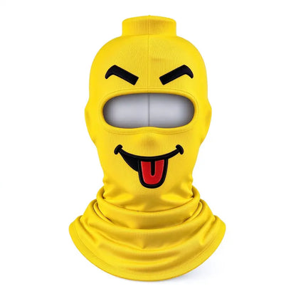 🎁Funny Smiley Face Ski Mask – Lightweight Knit Winter Balaclava for Skiing & Snowboarding