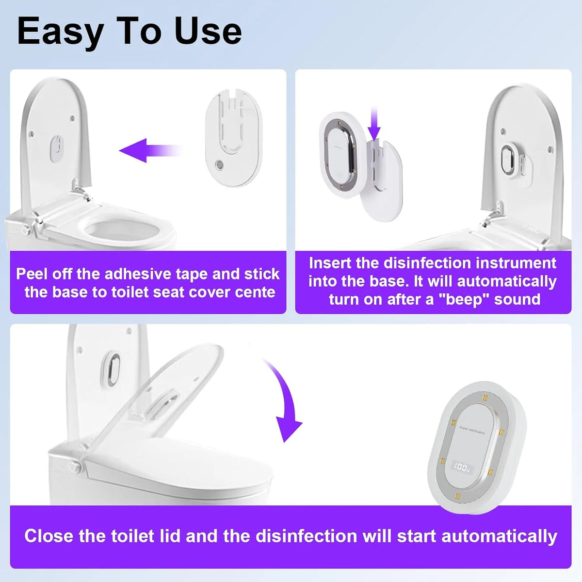 🎁UV-C 275nm Toilet Sanitizer Lamp With Smart Sensors