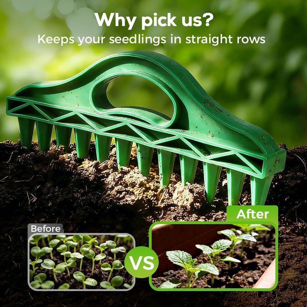 ❤️12-Tooth Precision Seed Planter – Quick & Even Garden Sowing Tool