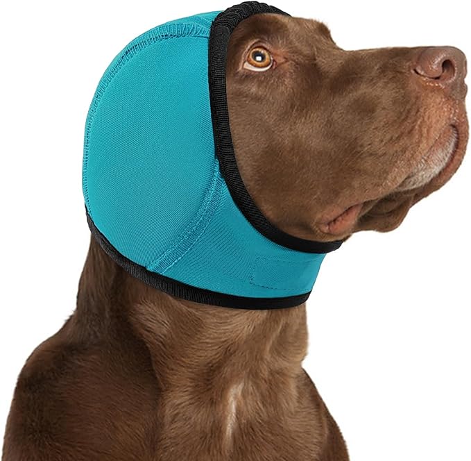 Dog Calming Hoodie Ear Wraps-Waterproof Dogs Swim Cap