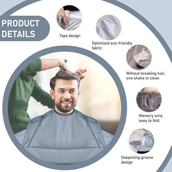 🎁2 Pcs Waterproof Umbrella Hair Cutting Cape For Adults &amp; Kids