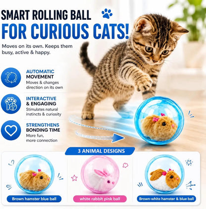 2026 New Self-Rolling Interactive Cat Ball