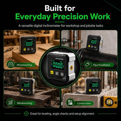 Digital Angle Finder Protractor With 4-Side Magnetic Base