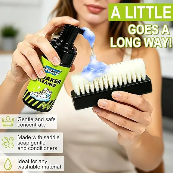 🎁Premium Sneaker Cleaning Kit With Foam Cleaner, Brush & Microfiber Towel