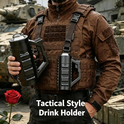 Tactical Assault Beer Can Holder – Double Can Reload Koozie for Tailgating & Outdoor Fun 🍻🔥