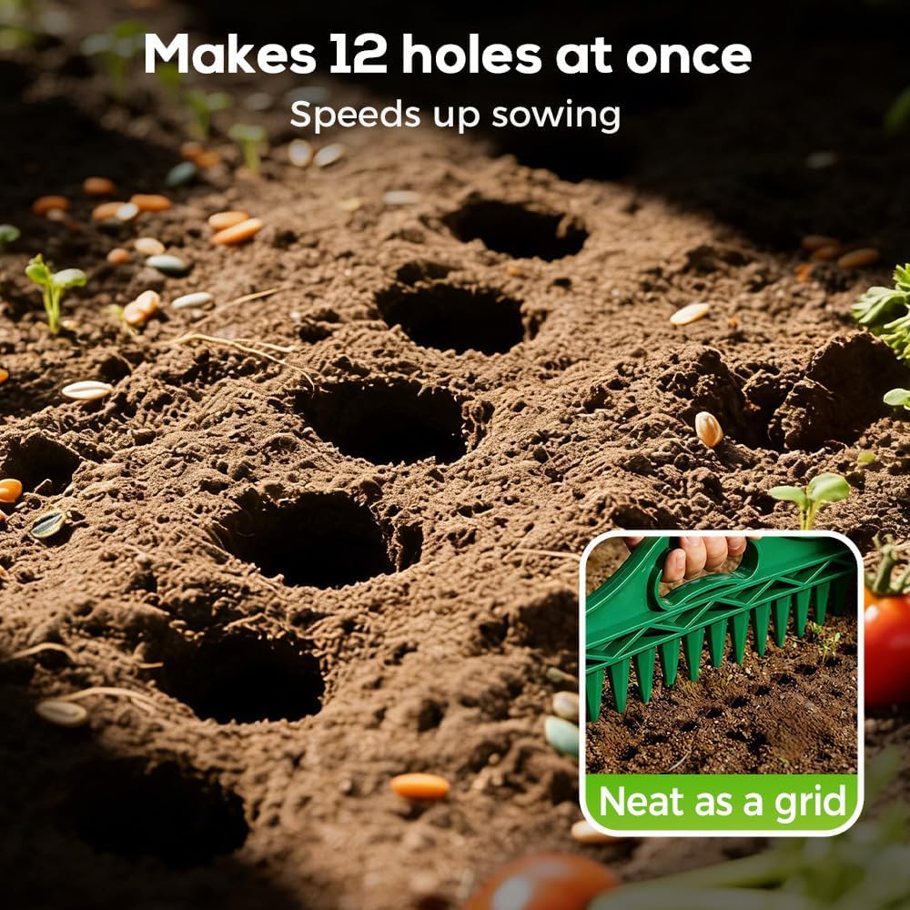 ❤️12-Tooth Precision Seed Planter – Quick & Even Garden Sowing Tool