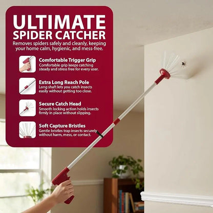 🎁32.7-Inch Foldable Spider &amp; Bug Catcher With Long Handle