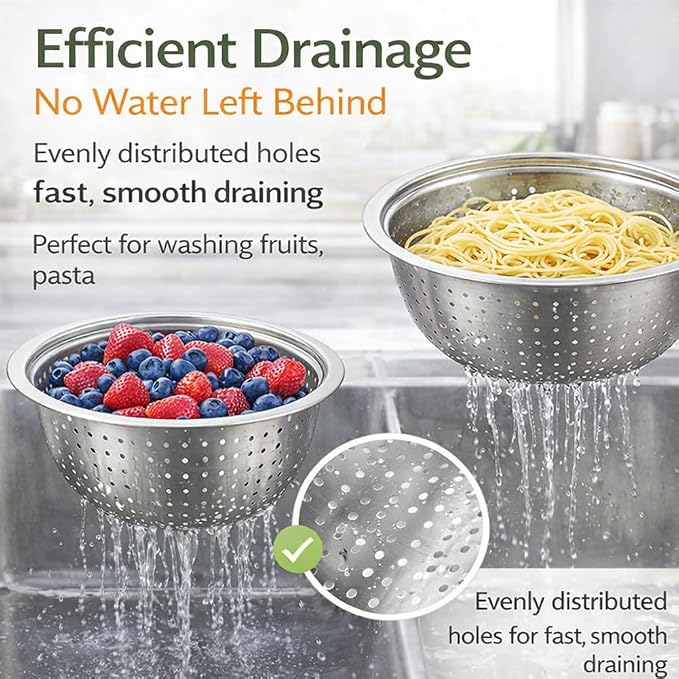 6-in-1 Stainless Steel Colander Set