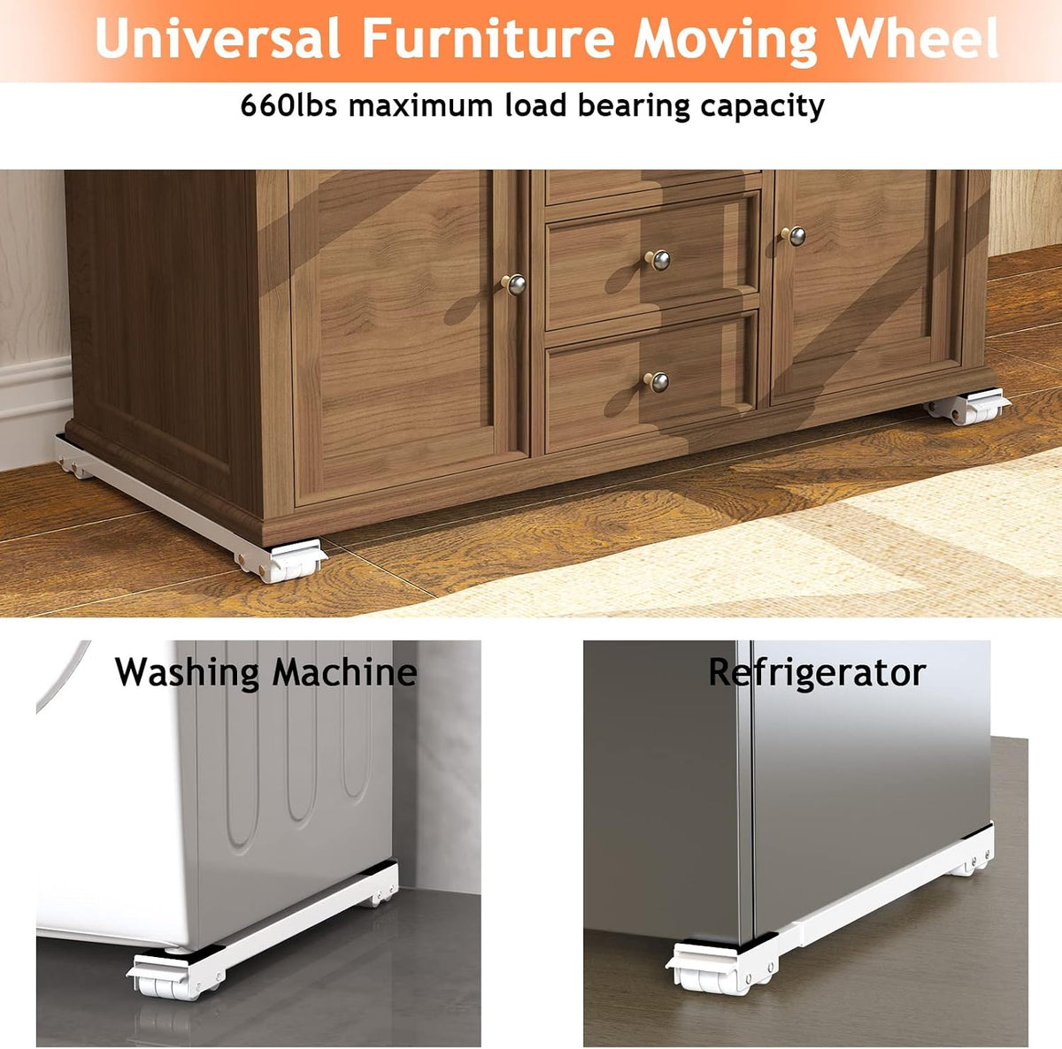 ❤️Adjustable Appliance Moving Dolly with Rollers