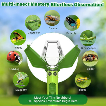 Bug Catcher for Kids, Insect Trap Kit with 6X Magnifier Glass