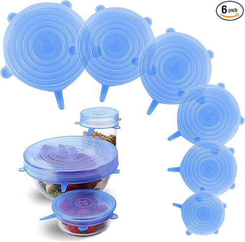 Universal Reusable Silicone Lids – 6-Pack