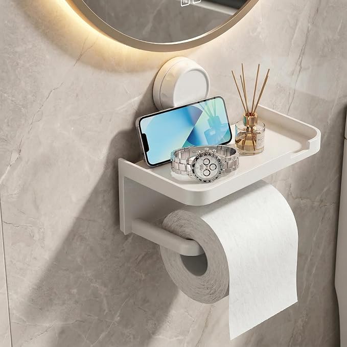 Toilet Paper Holder with Shelf