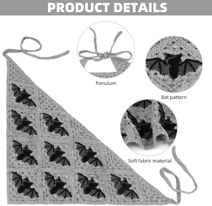 Women’s Halloween Crochet Triangle Headscarf
