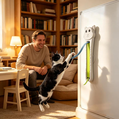 Automatic Wall-Mounted Cat Toy – Interactive Rope Teaser