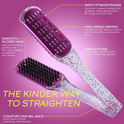 ❤️Double-Sided Boar Bristle Hair Brush – Smooth & Frizz Control
