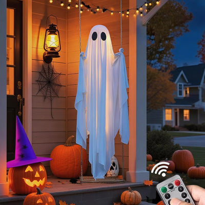 Giant Hanging Ghost Swing Decoration