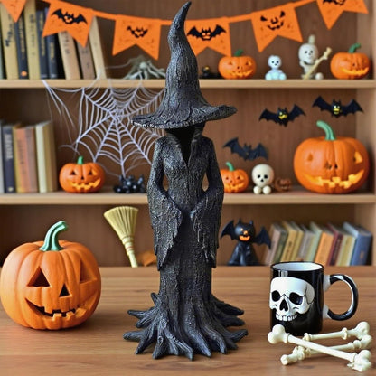 Painted Enchanting Witch Statue