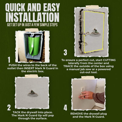 🎁5-Piece Drywall Electrical Box Locator &amp; Wire Protection Tool Set