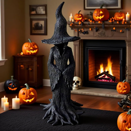 Painted Enchanting Witch Statue