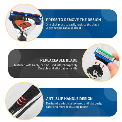 Men's Razor Blade Replacement Refills with Handle