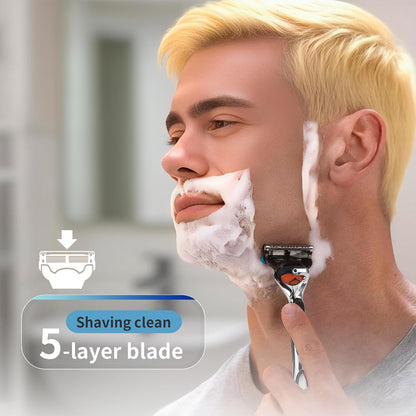 Men's Razor Blade Replacement Refills with Handle