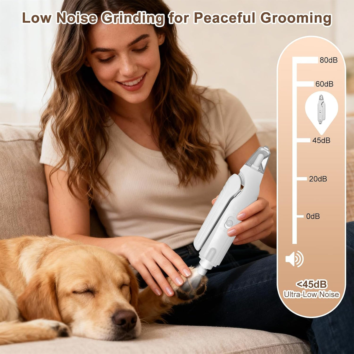 ❤️2-in-1 LED Pet Nail Clipper & Grinder – Rechargeable Safety Trimmer