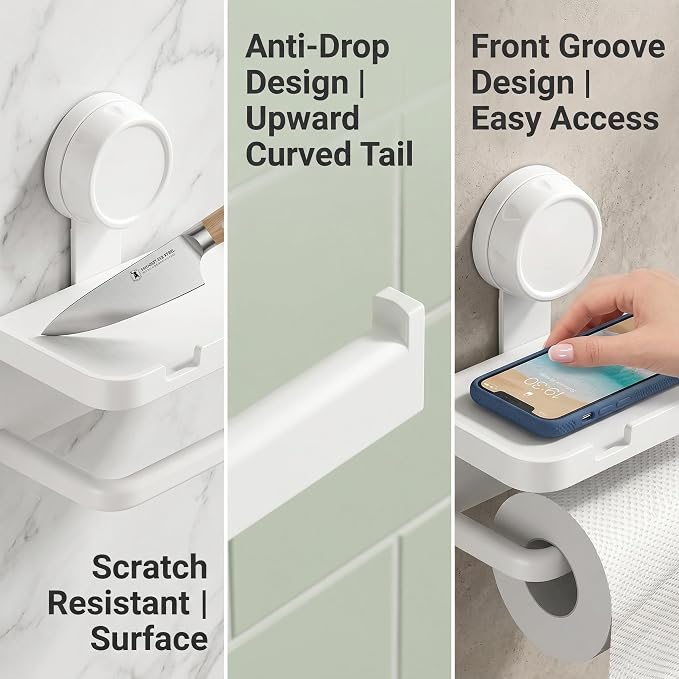 Toilet Paper Holder with Shelf