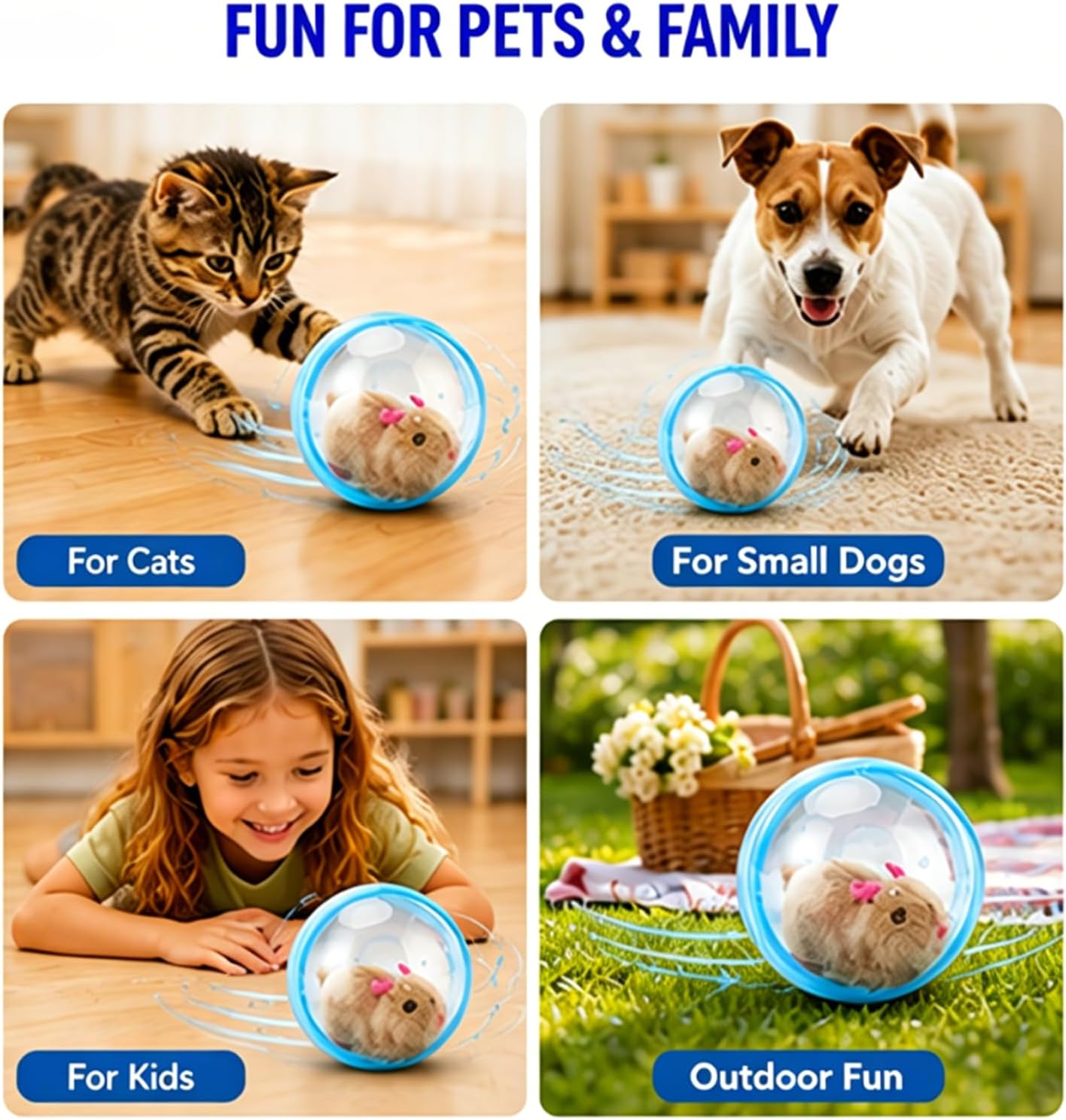 2026 New Self-Rolling Interactive Cat Ball