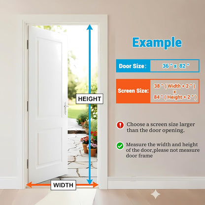 Premium Magnetic Screen Door, Heavy-Duty Reinforced Mesh