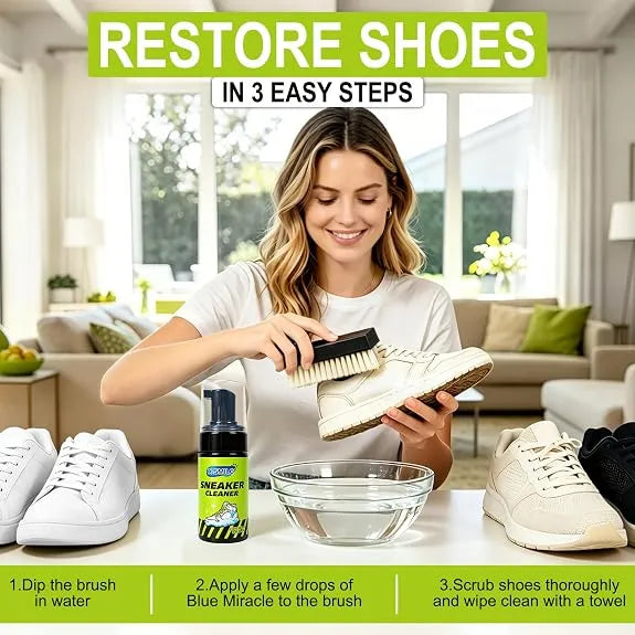 🎁Premium Sneaker Cleaning Kit With Foam Cleaner, Brush & Microfiber Towel