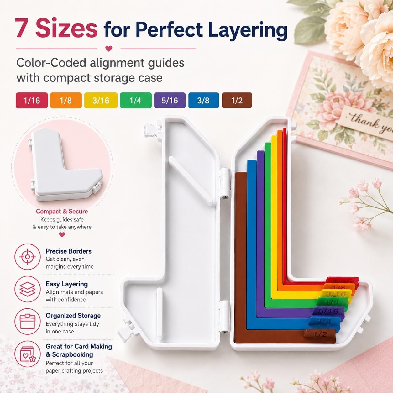 Paper Crafting Alignment Guide Set with Case