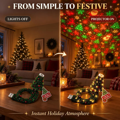 ❤️HD USB Christmas Tree Projector Light