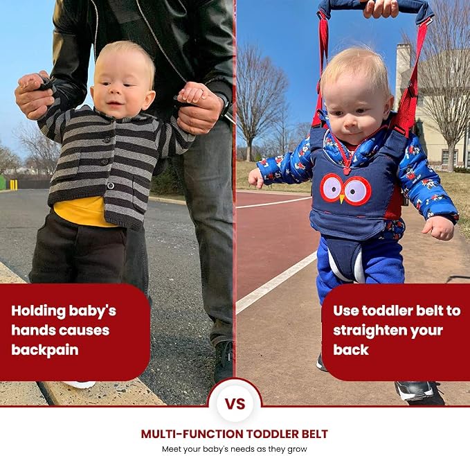 Adjustable Baby Walking Harness With Support Handl