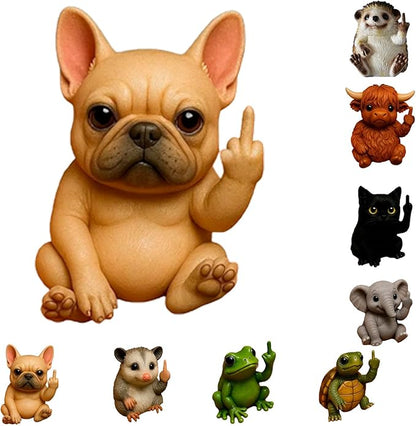 Fun Mini Middle Finger Animal Statue