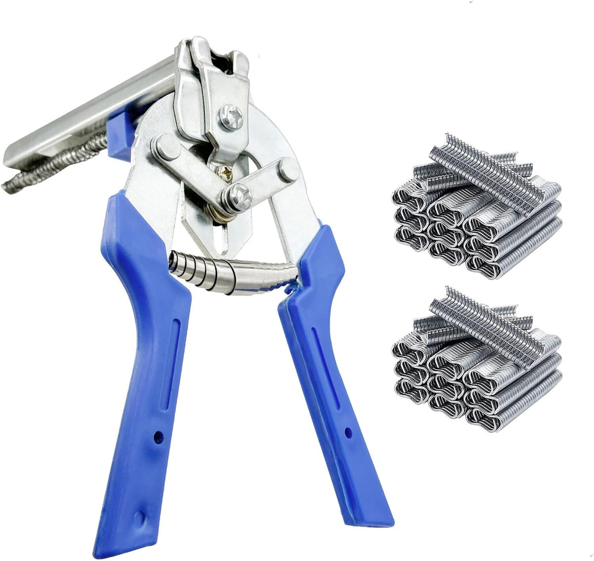 M-Type Hog Ring Pliers Kit with 1,200 Clips