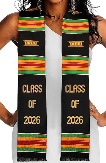 🎓 Kwabla’s Kente Graduation Stole Class of 2026 – Celebrate African Heritage With Pride ✨