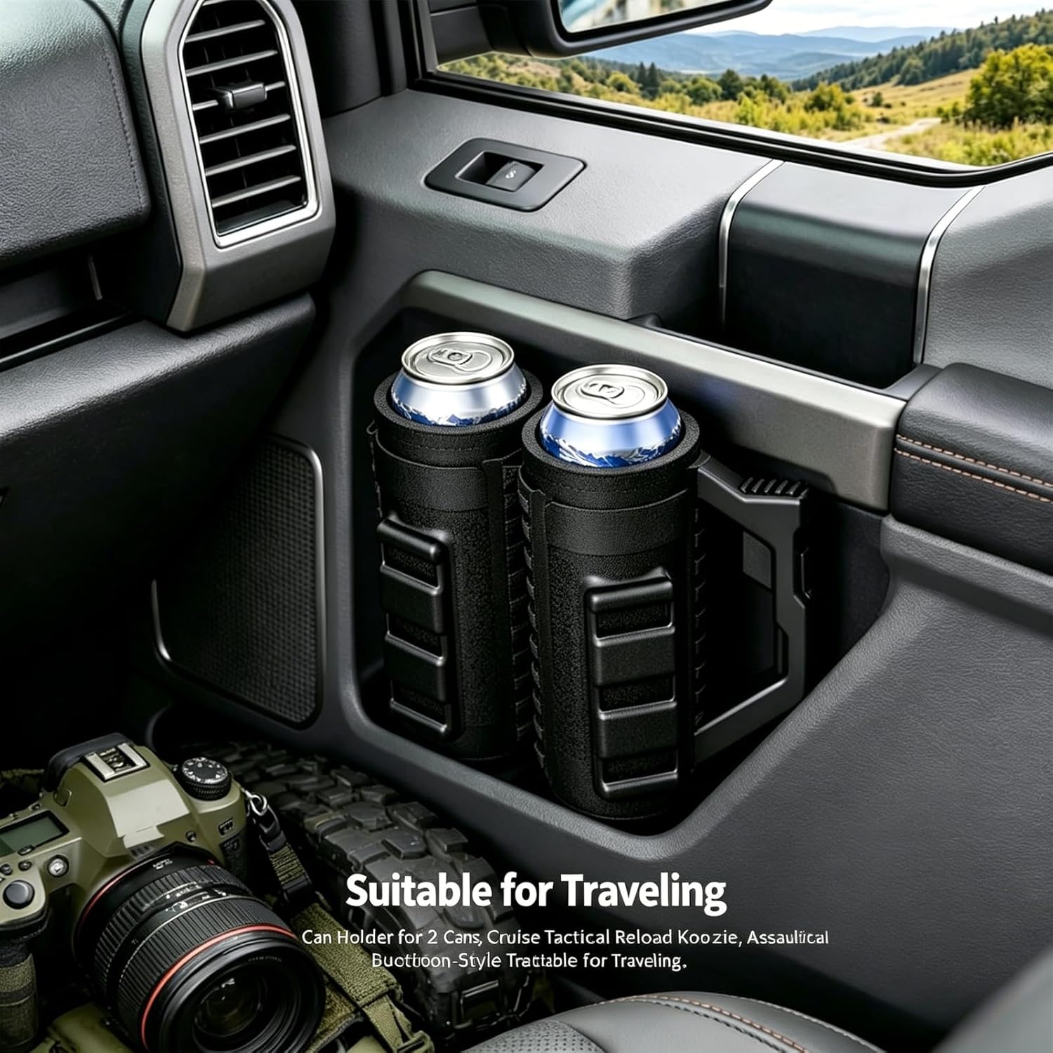 Tactical Assault Beer Can Holder – Double Can Reload Koozie for Tailgating & Outdoor Fun 🍻🔥