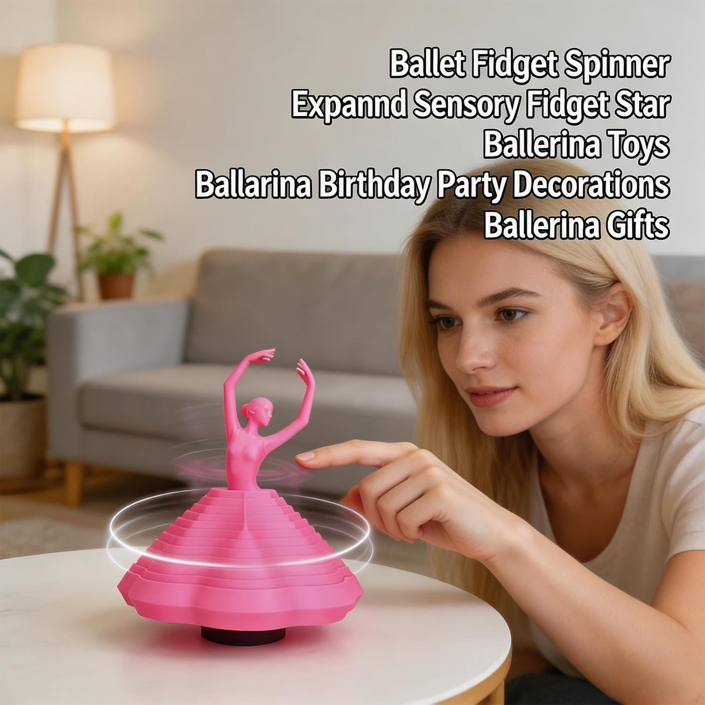 3D Printed Spinning Ballerina Fidget, Ballet Fidget Spinner