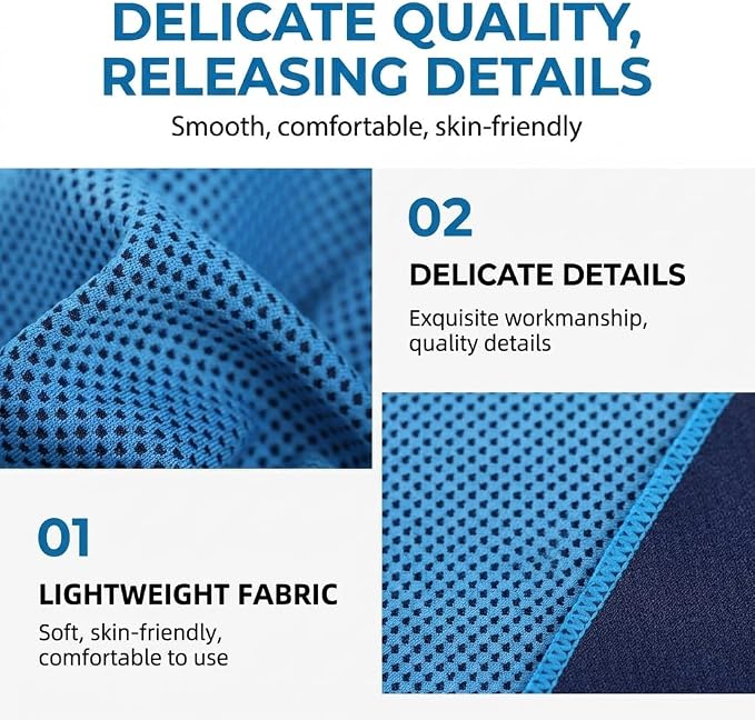 Soft Cooling Towel, Breathable Quick Dry Ice Towel