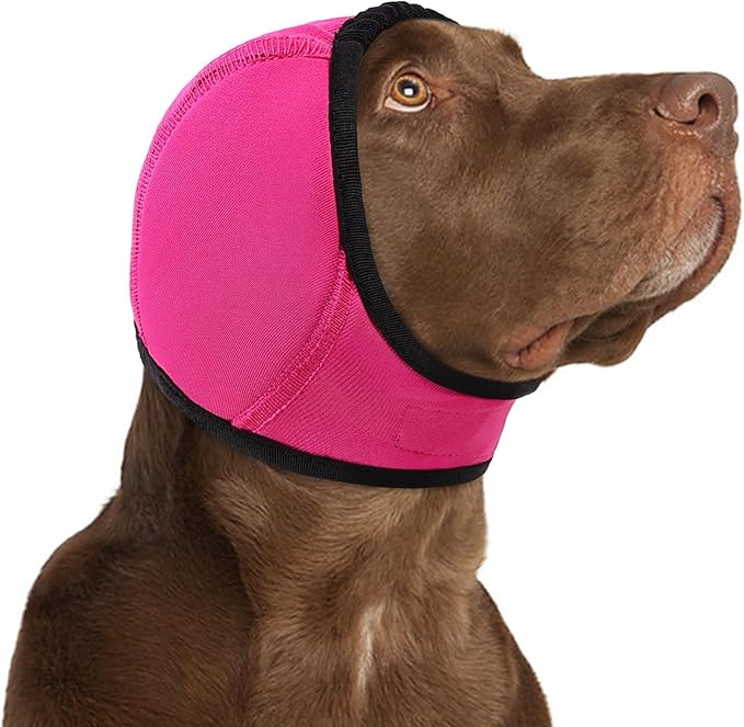 Dog Calming Hoodie Ear Wraps-Waterproof Dogs Swim Cap