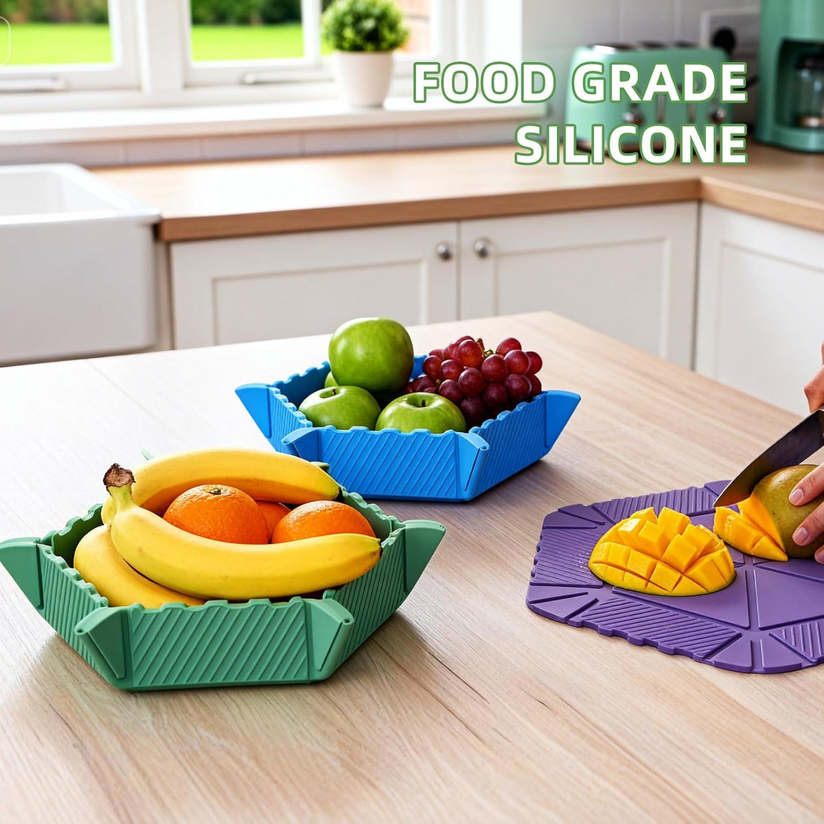 ❤️Magnetic Foldable Silicone Snack Tray for Food and Storage