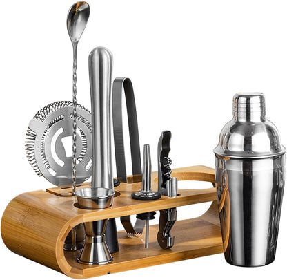 10-Piece Stainless Steel Cocktail Shaker & Bartender Kit