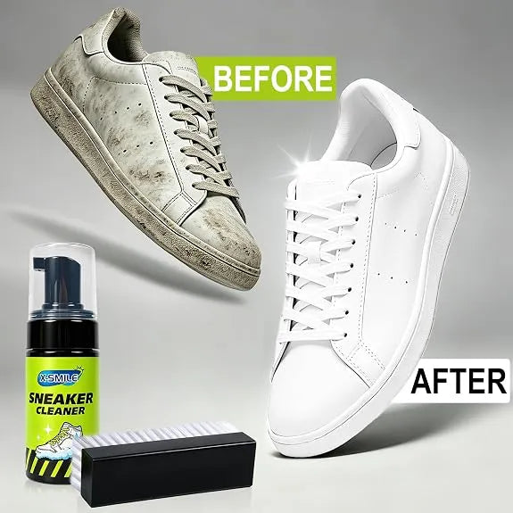 🎁Premium Sneaker Cleaning Kit With Foam Cleaner, Brush & Microfiber Towel