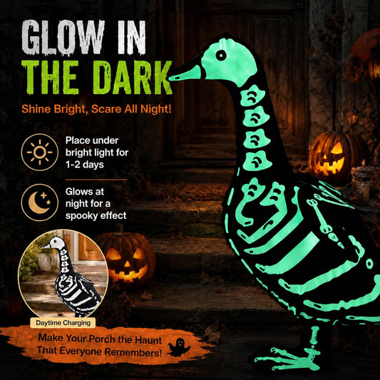 🎃Halloween Veranda Gans Kostüme Skelett Kostüm für 58 cm Gans💀