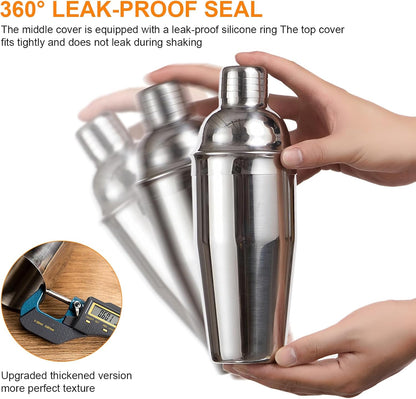 10-Piece Stainless Steel Cocktail Shaker & Bartender Kit