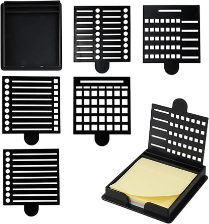 Sticky Note Stencil and Holder with Five Different Stencil