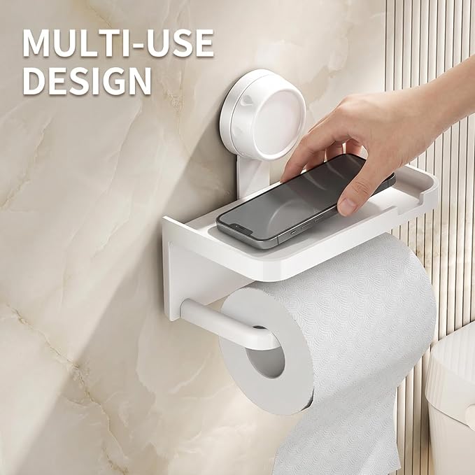 Toilet Paper Holder with Shelf