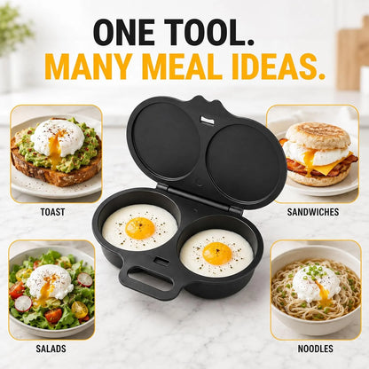 🎁2-Pack Round Microwave Omelette Maker With Dual Cavities